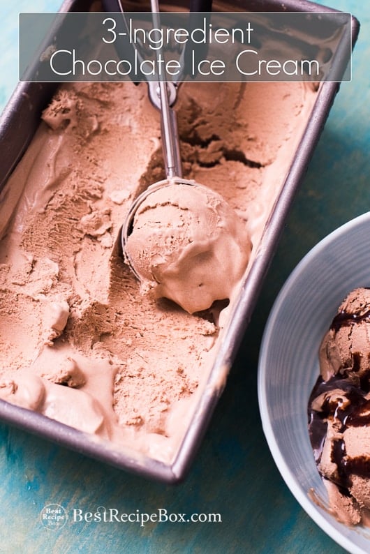 Easy 3-Ingredient No-Churn Chocolate Ice Cream: No Maker Needed
